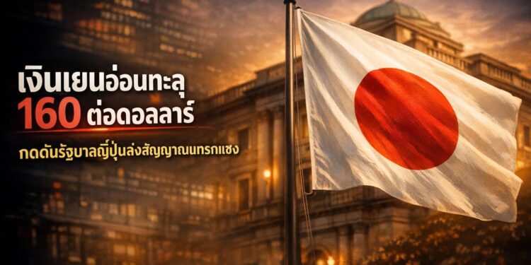 เงินเยนอ่อนทะลุ 160 ต่อดอลลาร์ กดดันรัฐบาลญี่ปุ่นส่งสัญญาณแทรกแซง