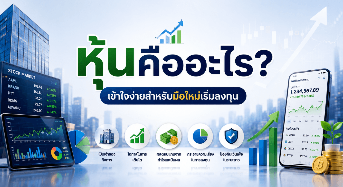 หุ้นคืออะไร? เข้าใจความหมาย และหลักการลงทุนหุ้นพื้นฐาน ฉบับมือใหม่